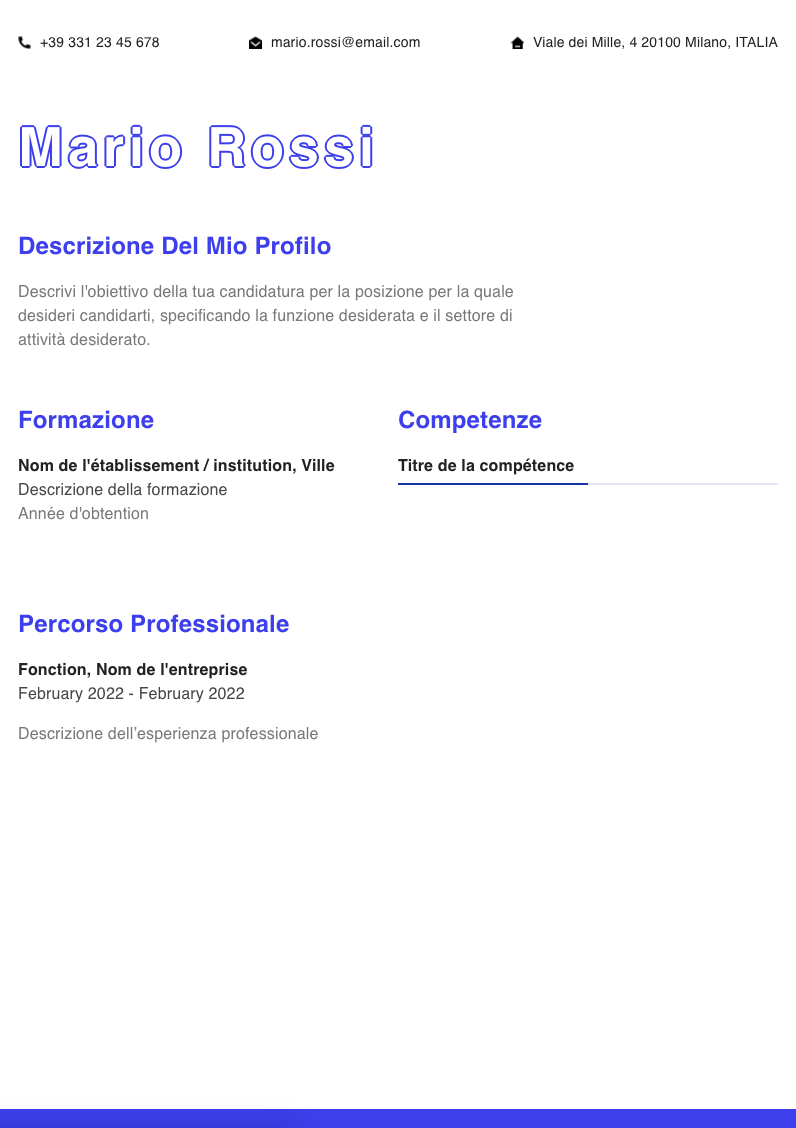 Contorno Blu